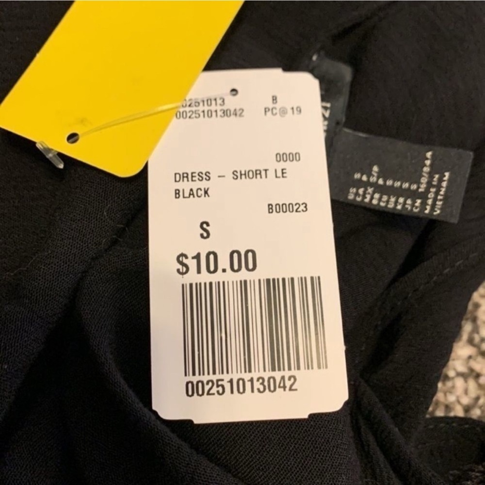 Forever 21 Black Gauzy Semi Sheer Dress Swim Cover Size Small - Picture 5 of 6